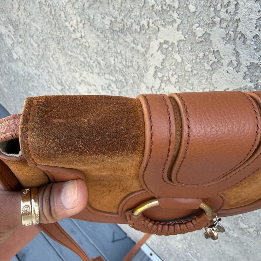 See By Chloe Small Brown Suede & Leather Crossbody Bag - Picture 10 of 13